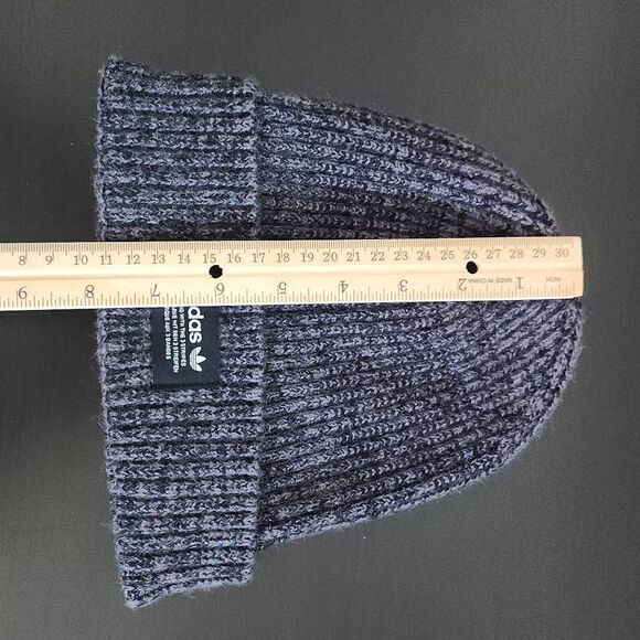 Adidas Charcoal Gray Beanie Hat One Size Men's Adidas Winter Hat - Picture 4 of 5